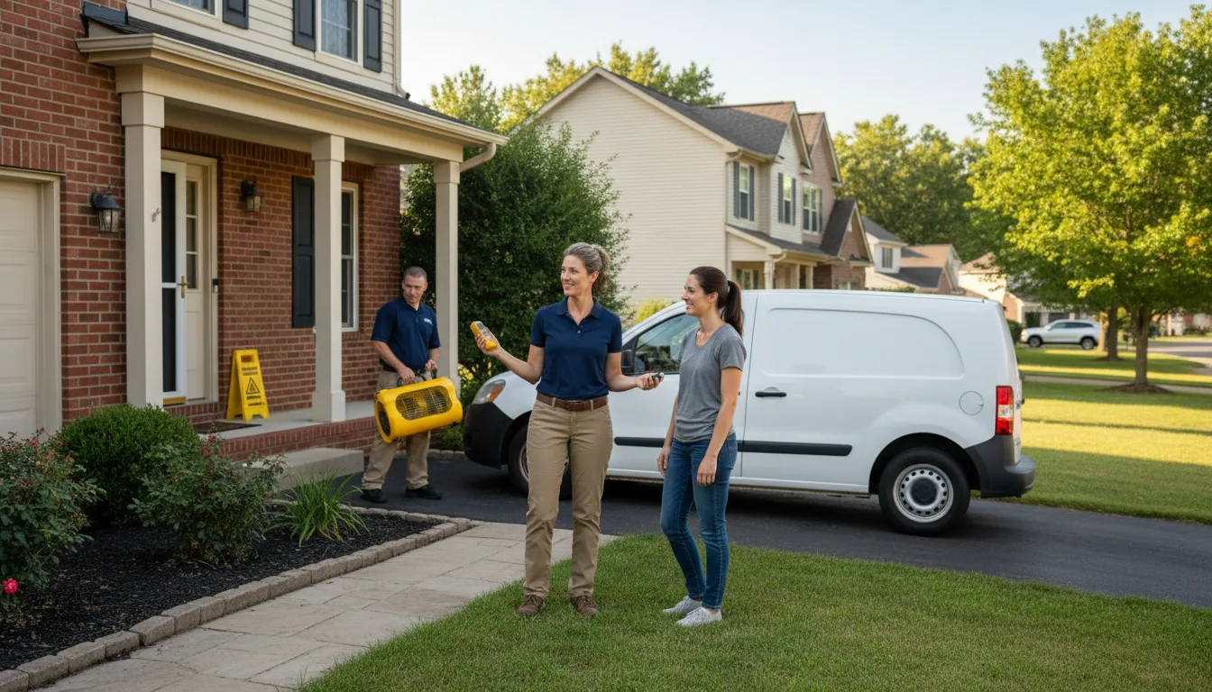 Residential water damage restoration in Turtlepoint, PA